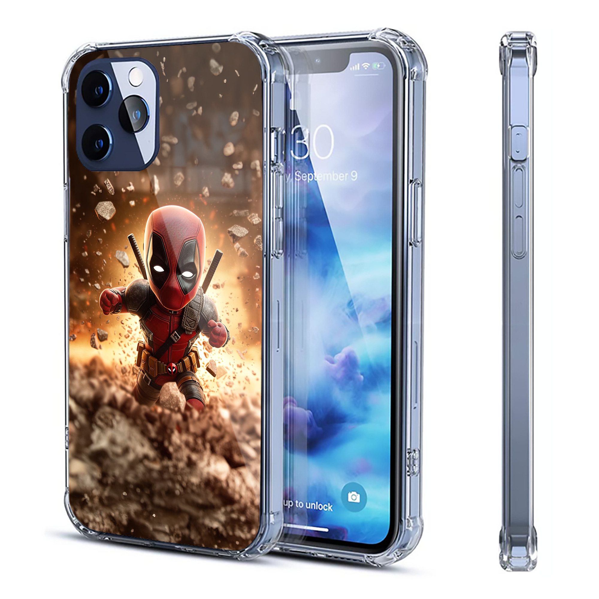 （画像用） Deadpool デッドプール 【iPhone 12シリーズ対応】透明スマホケース（クリアソフトケース）